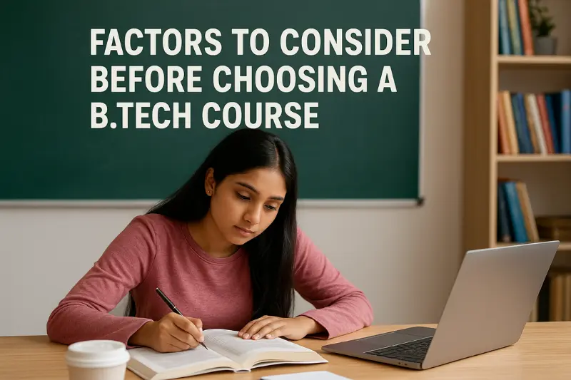 factors to consider before choosing a b.tech course