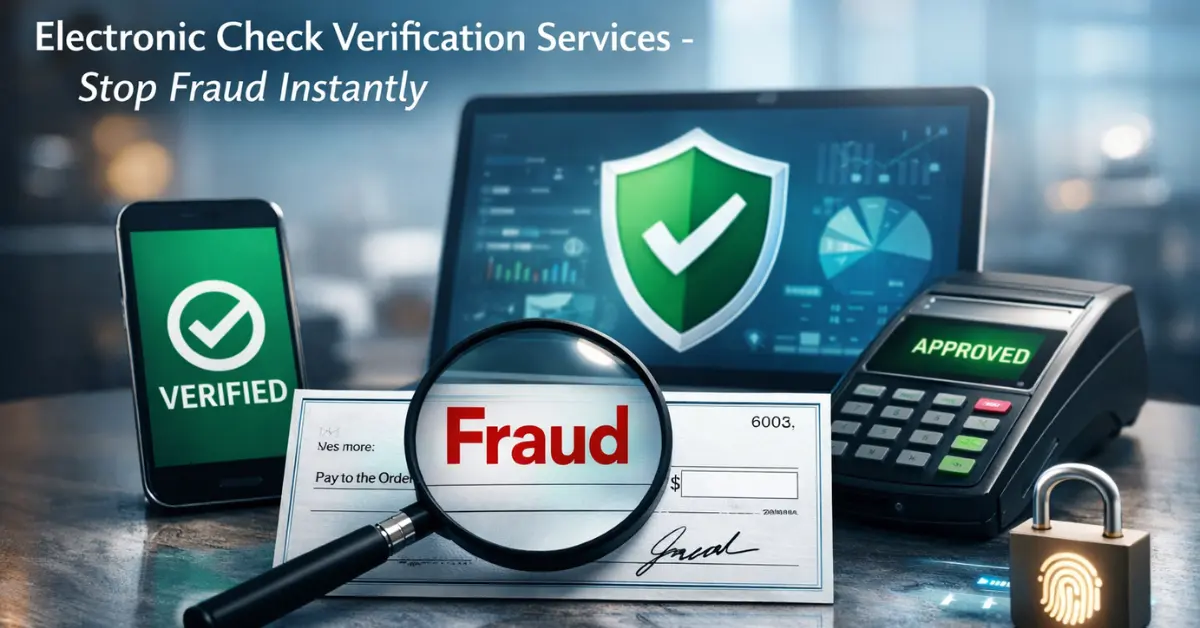 Electronic Check Verification Services – Stop Fraud Instantly electronic check verification services
